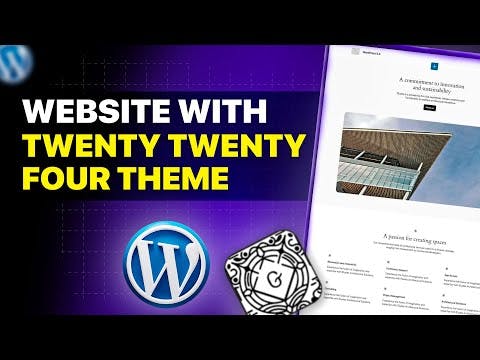 Watch this to make a website using twenty twenty four theme in Wordpress