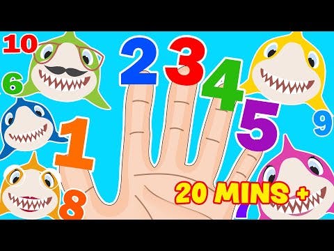 Baby Shark Finger Family Numbers Edition 1- 20 | More DoReMi Kids Songs