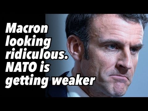 Macron looking ridiculous. NATO is getting weaker