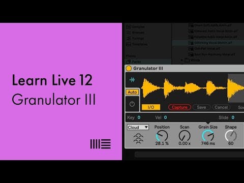 Learn Live 12: Granulator III