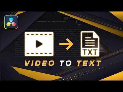 Transcribe Video to Text in Davinci resolve