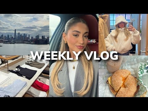 PRODUCTIVE WEEKLY VLOG ❥ working out, shopping, bts content creation, dinners in nyc