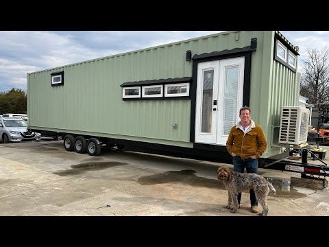 Customer Designed 8’x40’ Tiny Home Container Tour-One Level Living-Transport Anywhere